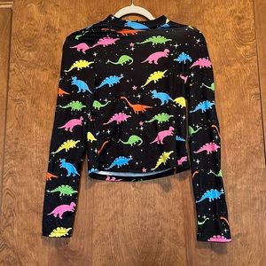 Black dinosaur shirt